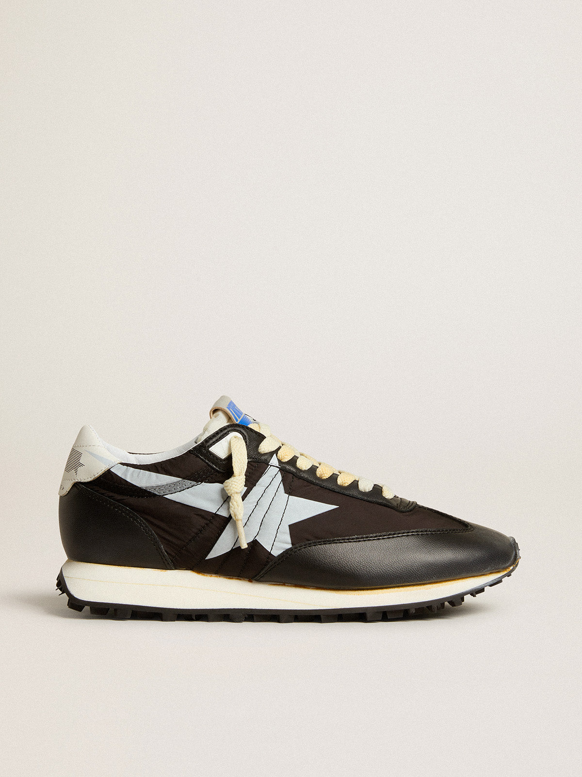 Women's Marathon with black nylon upper and white star| Golden Goose
