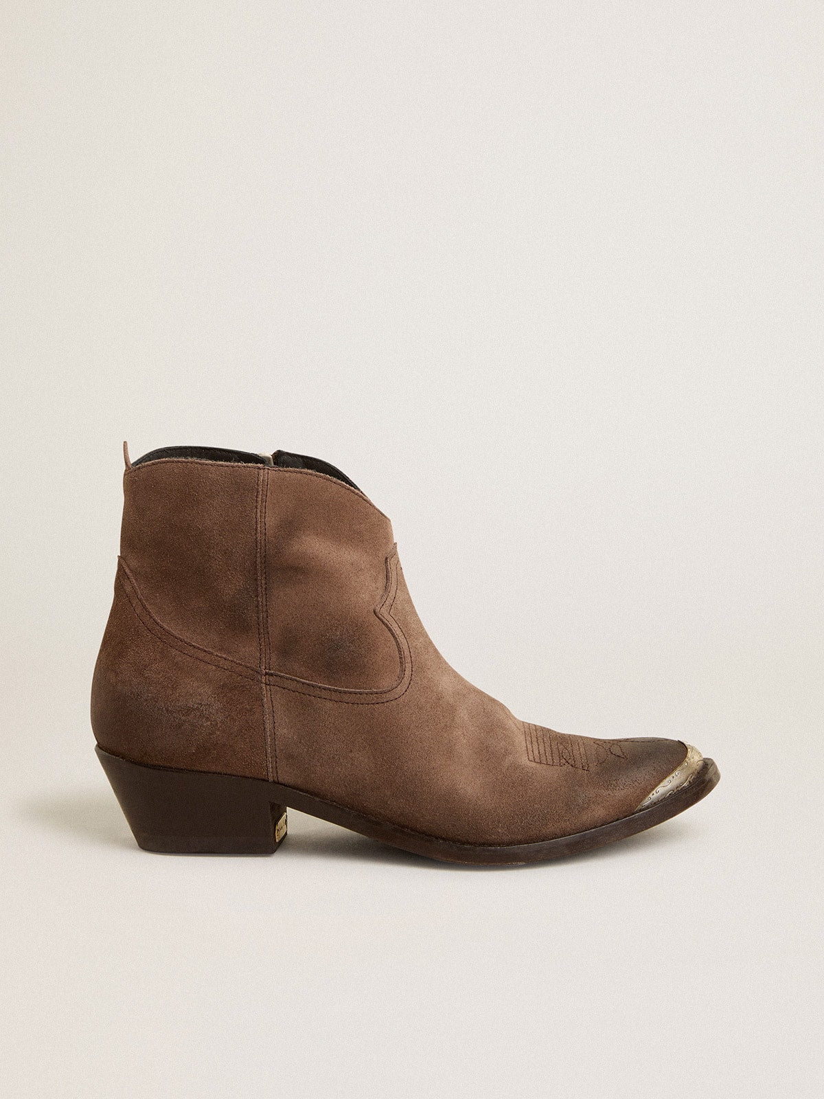 Young ankle boots in dark brown suede| Golden Goose