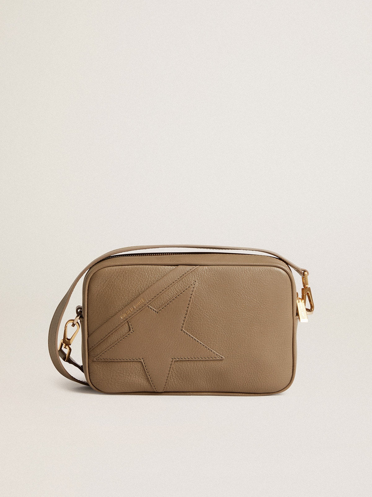Star Bag in sage-green leather with tone-on-tone star| Golden Goose