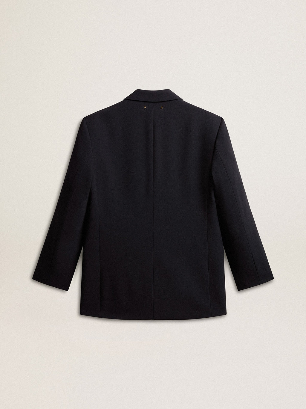 Women's black wool-blend blazer jacket